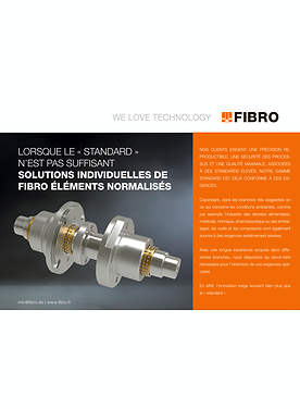 Flyer - Lorsque le « standard » n’est pas suffisant solutions individuelles de FIBRO éléments normalisés | Vue d’ensemble