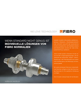 Wenn Standard nicht genug ist Individuelle Lösungen von FIBRO Normalien| Übersicht 