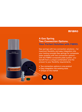 A Gas Spring. Two Connection Options. Your Perfect Solution with FIBRO. | Overview