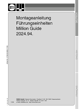 Fitting Instructions Million Guide 2024.94. | Assembly instructions