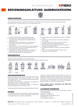 Gasdruckfedern  | Bedienungsanleitung (Poster)