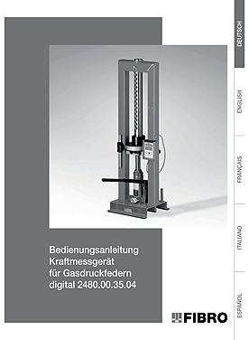 Dynamomètre pour ressorts à gaz numérique 2480.00.35.04 | Notice d’utilisation