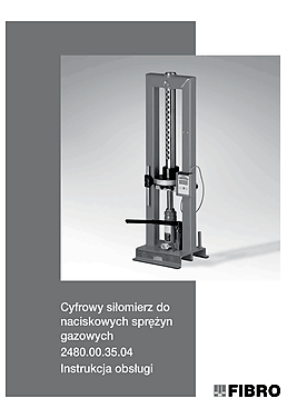 Cyfrowy siłomierz do naciskowych sprężyn gazowych 2480.00.35.04 | Instrukcja obsługi 