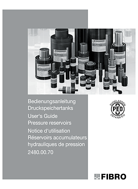Druckspeichertank 2480.00.70. | Bedienungsanleitung 