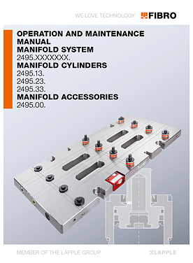 Manifold system 2495.xx. | Operating and maintenance instructions