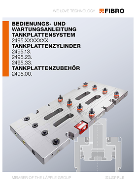 Tankplattensysteme 2495.xx. | Bedienungs- und Wartungsanleitung