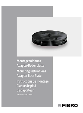 Plaque de pied d’adaptateur pour compacts-GDF 2480.00.20. | Instruction de montage