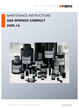 Gas springs compact 2490.14. | Maintenance instructions