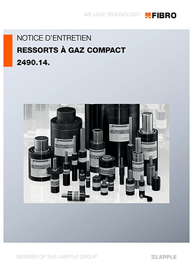 Ressorts à gaz compact 2490.14. | Notice d’entretien