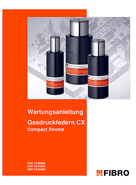 Gasdruckfedern CX (Compact Xtreme) 2497.12. | Wartungsanleitung