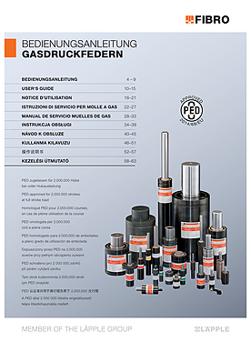 Muelles de gas | Manual de servicio + CE 