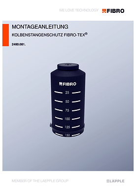 Kolbenstangenschutz  FIBRO-TEX® 2480.081. | Montageanleitung 