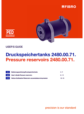 Druckspeichertanks 2480.00.71. | Bedienungsanleitung 