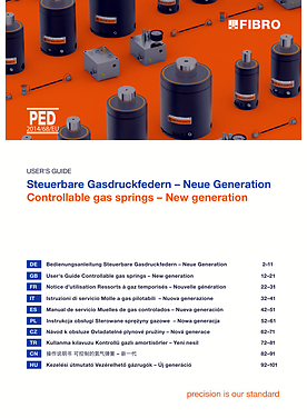 User‘s Guide Controllable gas springs – New generation