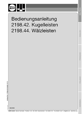 Règles à billes 2198.42.  Règles à galets 2198.44. | Notice d’utilisation