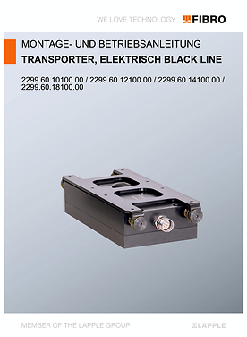 Transporter, Elektrisch BLACK LINE 2299.60.1X100.00 | Bedienungsanleitung