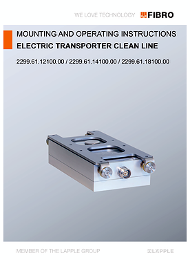 Transporter electrical CLEAN LINE 2299.61.1X100.00 | User‘s Guide