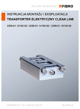 Transporter elektryczny CLEAN LINE 2299.61.1X100.00 | Instrukcja obsługi