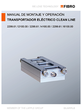 Transportador eléctrico CLEAN LINE 2299.61.1X100.00 | Manual de servicio