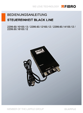 Steuereinheit BLACK LINE 2299.60.1X100.12/13 | Bedienungsanleitung