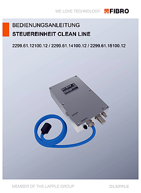 Steuereinheit CLEAN LINE 2299.61.1X100.12 | Bedienungsanleitung