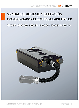 Manual de montaje y operación transportador eléctrico BLACK LINE EX 2299.62.1X100.00 | Instrucciones de montaje