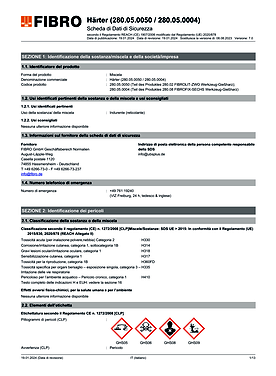 280.05. Induritore per FIBROLIT® - ZWO Resina per stampi  Induritore per FIBROFIX® - SECHS Resina per stampi