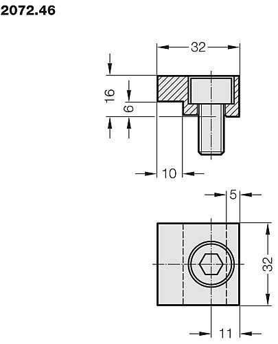 2072.46 Držáček vč. šroubu