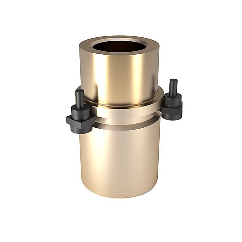 2081.71. Führungsbuchse mit Bund ECO-LINE, Bronze mit Festschmierstoffringen, ISO 9448-6