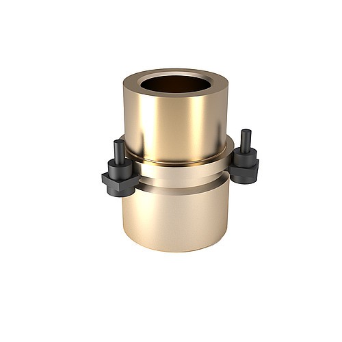 2081.74. Führungsbuchse mit Bund ECO-LINE, Bronze mit Festschmierstoffringen, ISO 9448-6