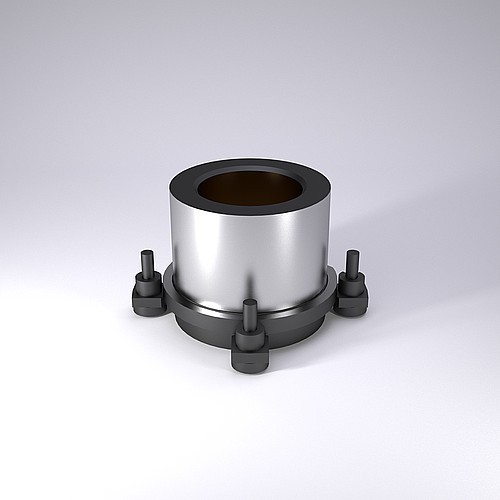 2081.85. Casquillo de guía con valona, con recubrimiento de bronce, ISO 9448-6