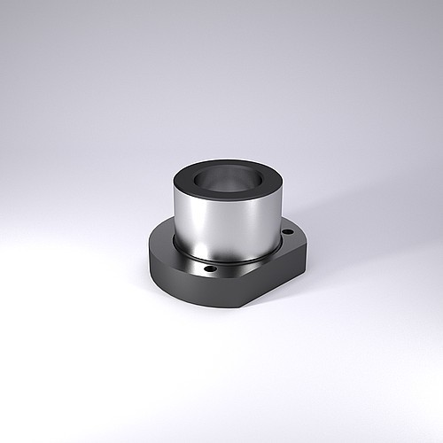 2091.34. Bussola di guida con flangia, ferro sinterizzato carbonitrurato con lubrificazione di lunga durata, ISO 9448-4