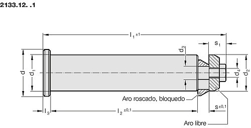 2133.12._.1 Perno de elevación con aro de seguridad, por dispositivo de elevación lateral 2133.12.