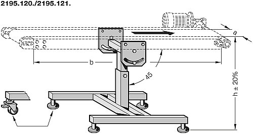 2195.120._121. Support d‘évacuateur, basculant