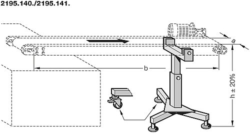 2195.140._141. Support d‘évacuateur, simple
