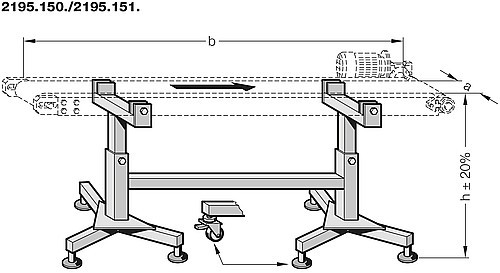 2195.150._151. Support d‘évacuateur, double