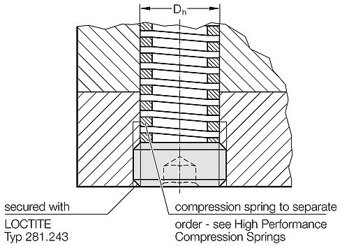 241.00.1. Pipe plug (for compresssion spring adjustement)