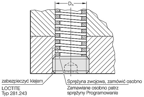 241.00.1. Korek pod zwojową sprężynę naciskową