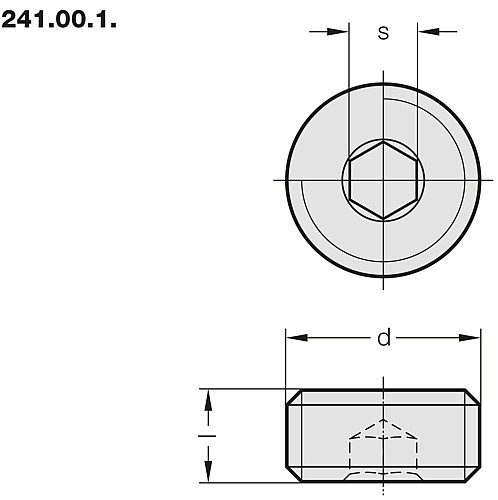 241.00.1. Pipe plug (for compresssion spring adjustement)