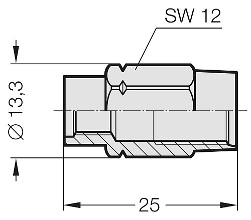 2480.00.10.21 Zaślepka węża – Tuleja gwintowana
