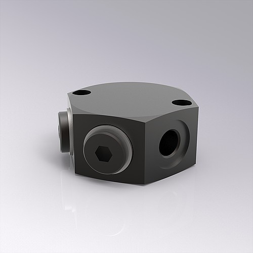 2480.00.24.31 Blok rozdzielczy G1/8, 6 przyłączy