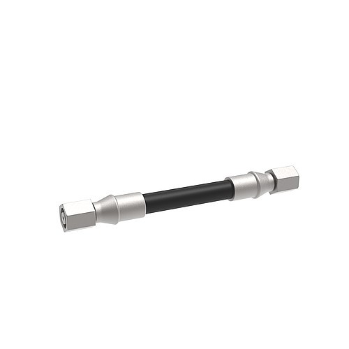 2480.00.25.01.10. Tubo flessibile DN10 con raccordo a cono da 24°, diritto/diritto