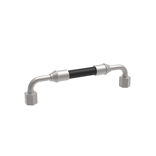 2480.00.25.03.10. Tubo flessibile DN10 con raccordo a cono da 24°, 90°/90°