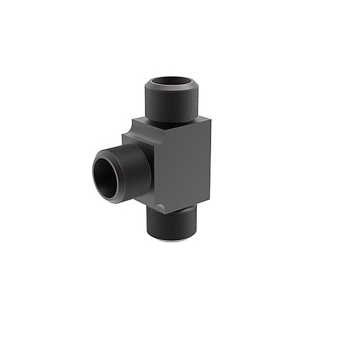 2480.00.26.27.10 Adattatore T-cono 24°, Tubo flessibile - Tubo flessibile, DN10