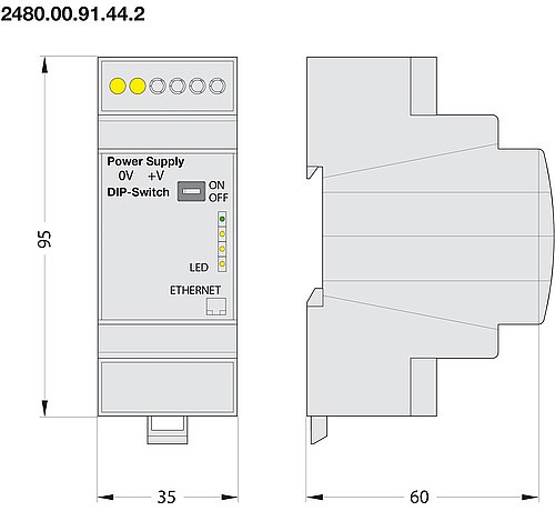 2480.00.91.44.2 Coupleur de bus de terrain PROFINET