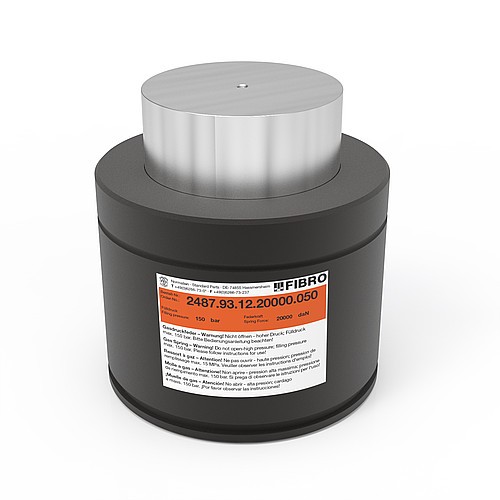 2487.93.12.20000. Gasdruckfeder POWERLINE, für Verbundplatte, flachdichtend