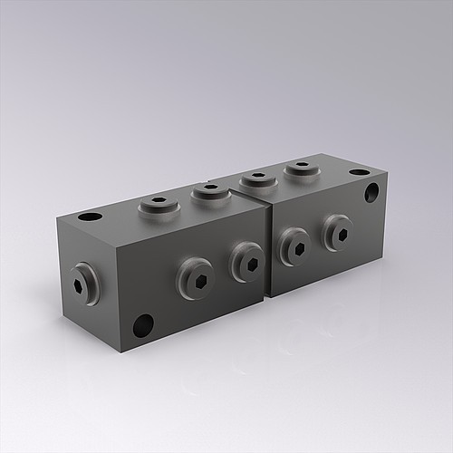 2489.00.24.33.01 Listwa rozdzielcza G1/8, 2x7 przyłączy