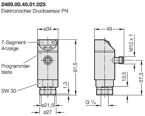 2489.00.45.01.025 Elektronischer Drucksensor PN