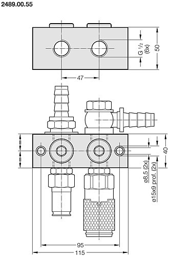 2489.00.55 Bloc de raccordement