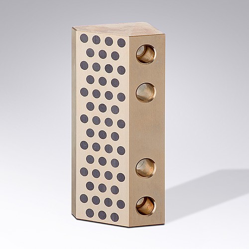 2965.81. Glissière prismatique unilatérale, Bronze avec lubrifiant solide